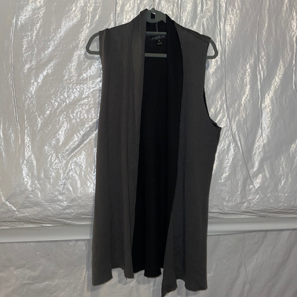 Grey/Black Vest Cardigan